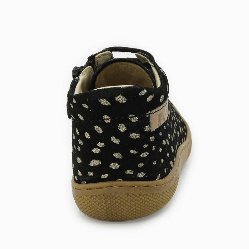 Naturino Barefoot Orec Zip Suede Black Platinum