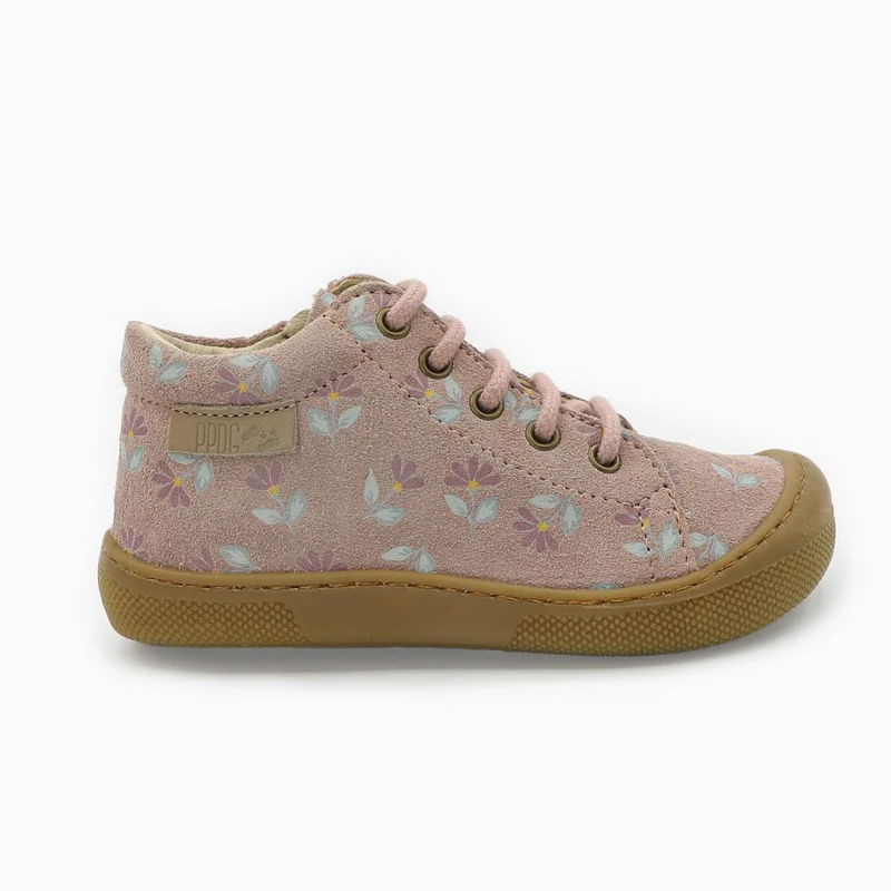 Naturino Barefoot Orec Zip Suede Cyclamens Rose