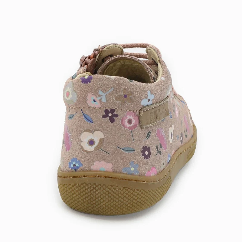 Naturino Barefoot Orec Zip Suede Flowering Rose