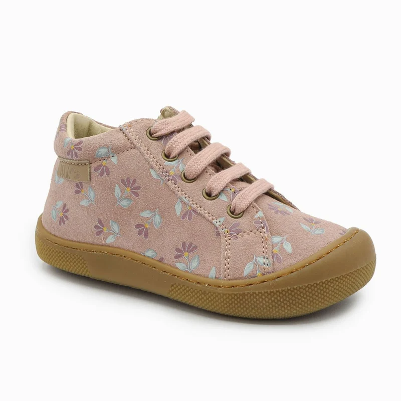 Naturino Barefoot Kommy Zip Suede Cyclamens Rose