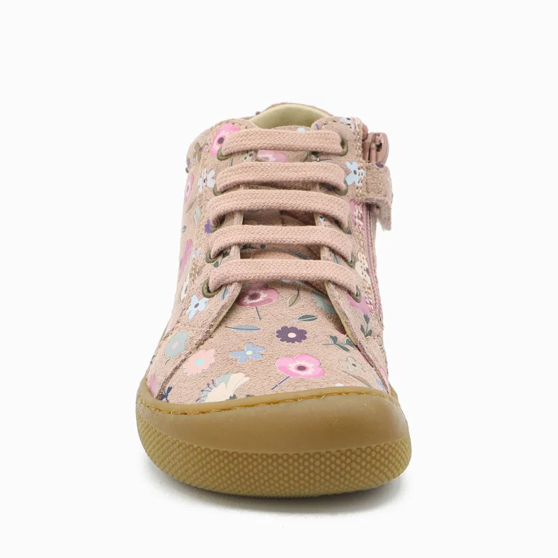 Naturino Barefoot Kommy Zip Suede Flowering Rose