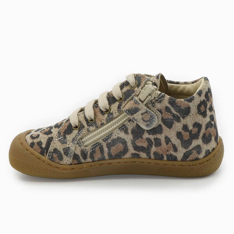 Naturino Barefoot Kommy Zip Suede Jaguar Taupe