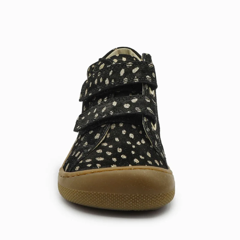 Naturino Barefoot Kommy Velcros Suede Black Platinum