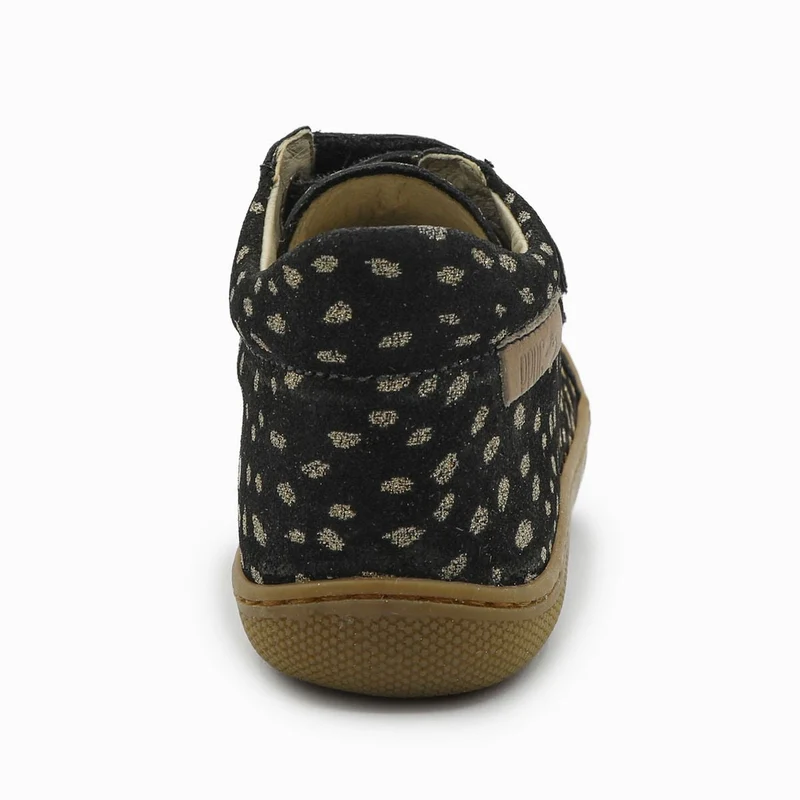 Naturino Barefoot Kommy Velcros Suede Black Platinum