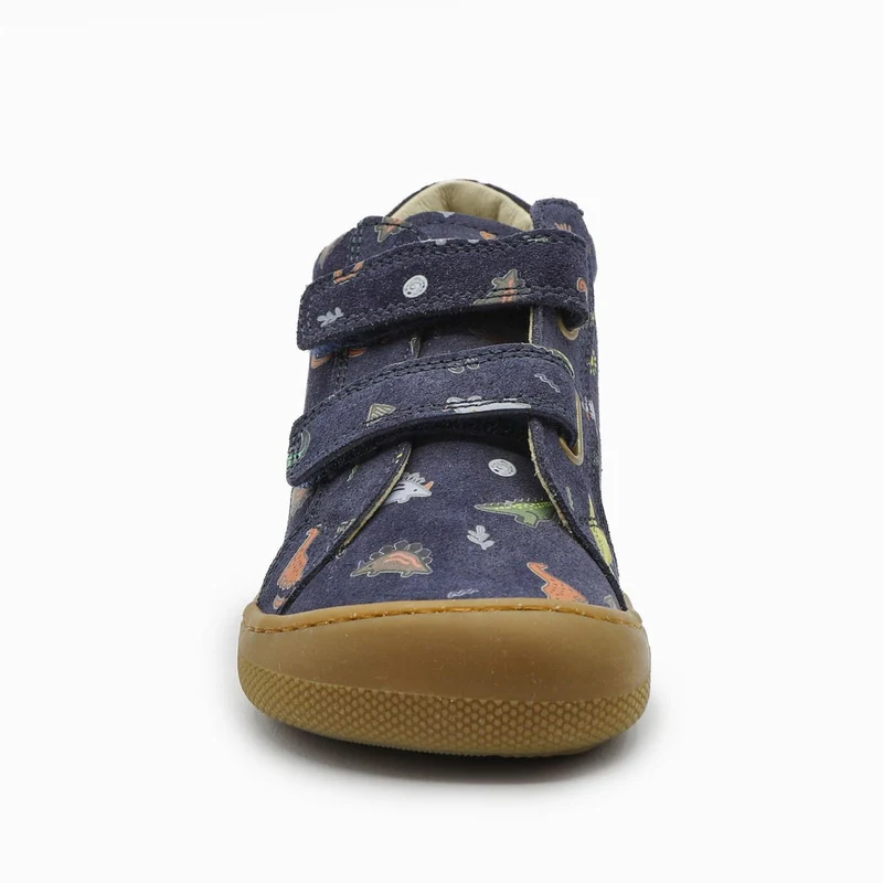 Naturino Barefoot Kommy Velcros Suede Dinoland Navy
