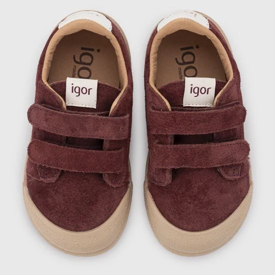 Igor Barefoot Tennis Suede Burdeos