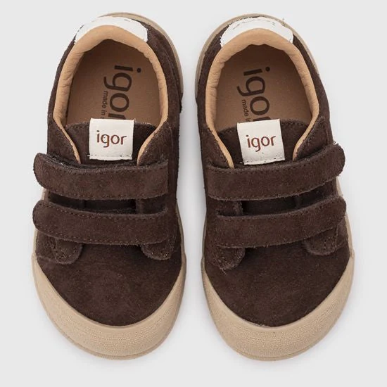 Igor Barefoot Tennis Suede Marron