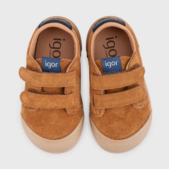 Igor Barefoot Tennis Suede Mostaza
