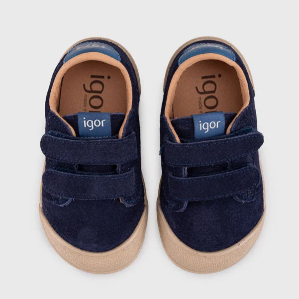 Igor Barefoot Tennis Suede Marino