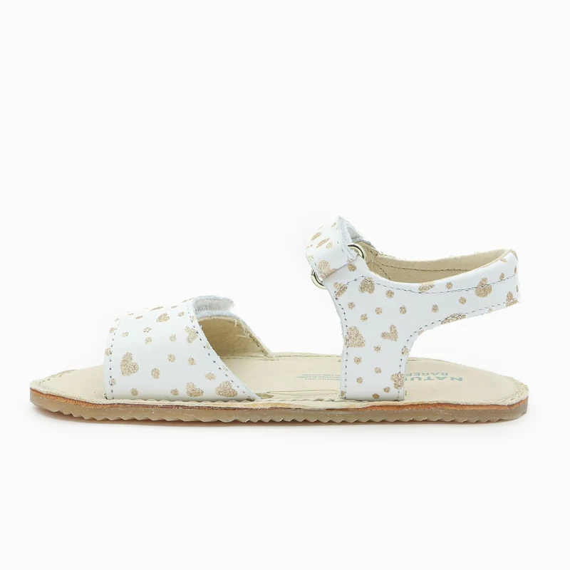 Naturino Basi II Sandales Hearts Dots White Platinum