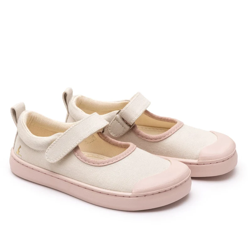 Tip Toey Joey Kidos Gaia Green Lona Creme Lona Rosa Quartzo