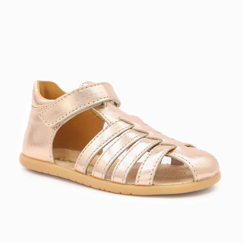 Babybotte barefoot Gaufrette Velcros Rose Gold