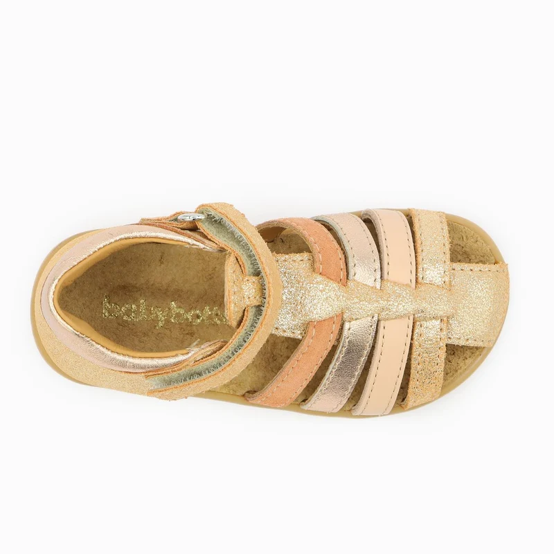 Babybotte barefoot Gaufrette Velcros Ivoire