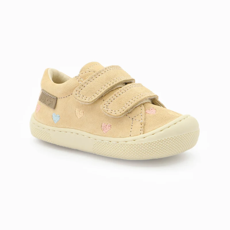 Naturino Barefoot Orec Low Velcros Hearts Vanilla