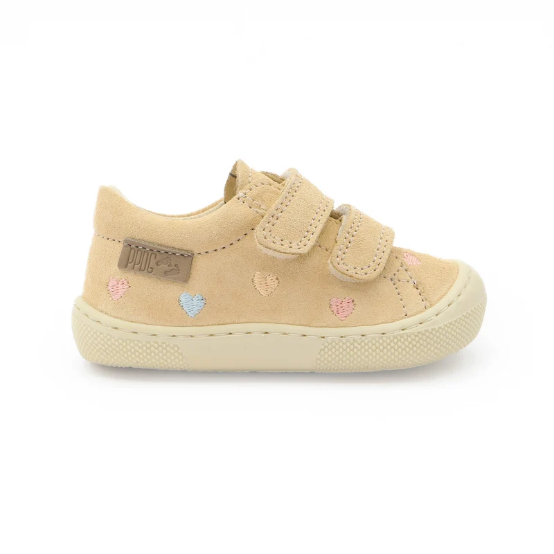 Naturino Barefoot Orec Low Velcros Hearts Vanilla