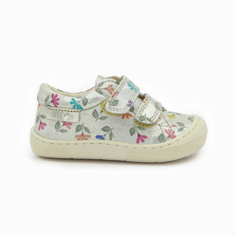 Naturino Barefoot Orec Low Velcros Monet Cyclamens Platinum Multi