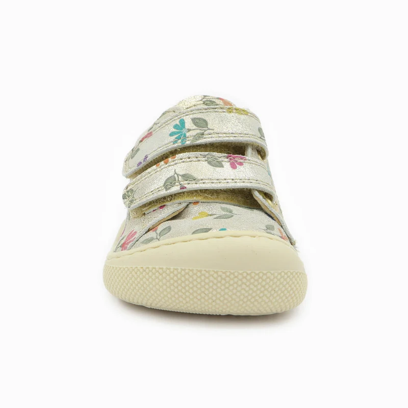 Naturino Barefoot Orec Low Velcros Monet Cyclamens Platinum Multi