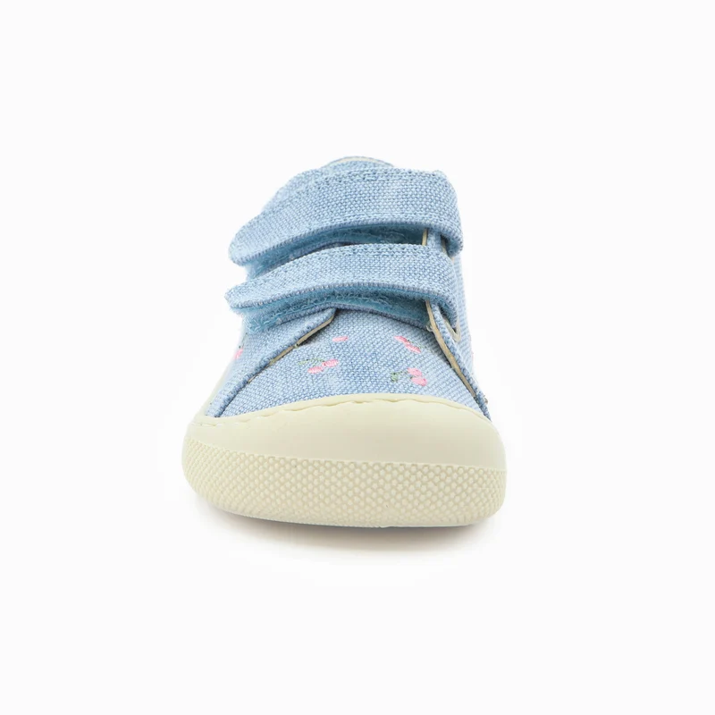 Naturino Barefoot Rabir Velcros Canvas Cherry Celeste