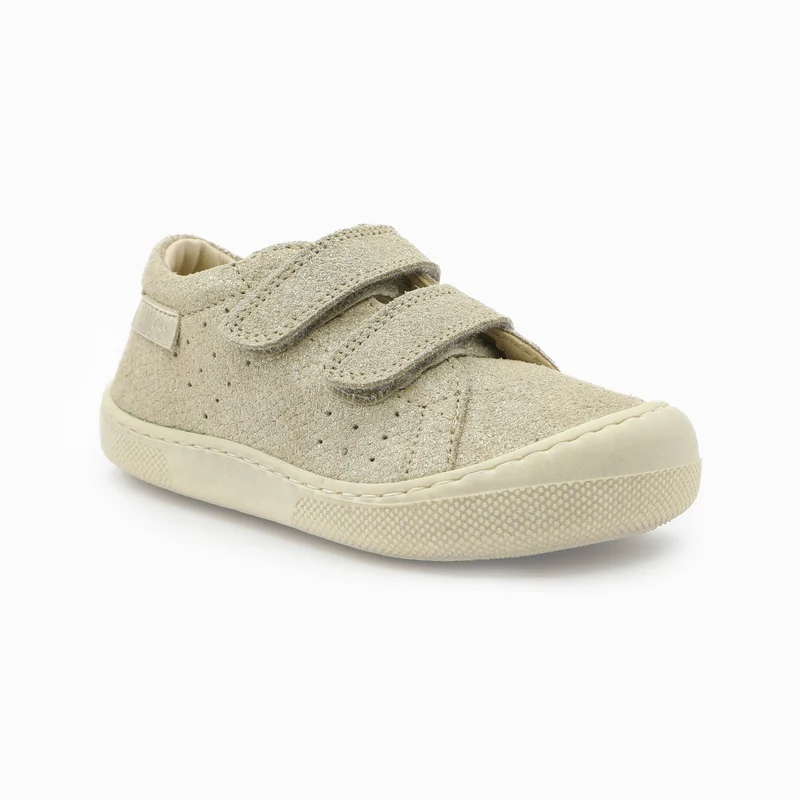 Naturino Barefoot Rabir Velcros Lizard Bone Platinum