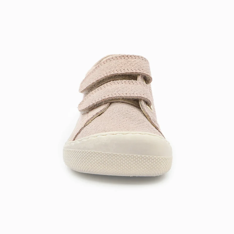 Naturino Barefoot Rabir Velcros Lizard Bone Rose