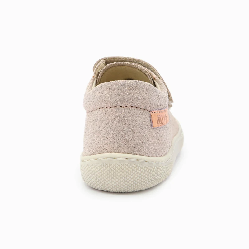 Naturino Barefoot Rabir Velcros Lizard Bone Rose