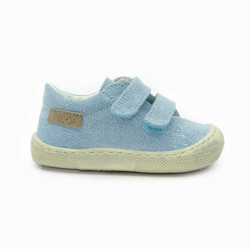 Naturino Barefoot Orec Low Velcros Canvas Celeste
