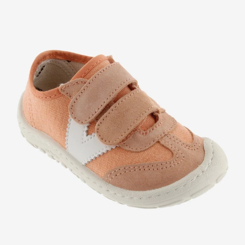 Victoria Barefoot Bosco Velcros Lona Naranja