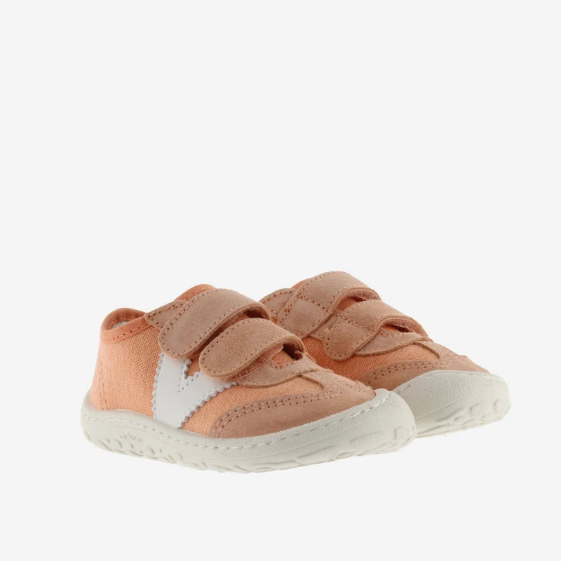 Victoria Barefoot Bosco Velcros Lona Naranja