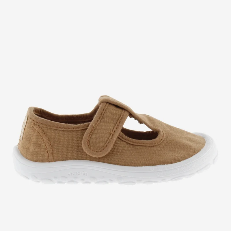 Victoria Barefoot Bosco Sandalia Lona Caramelo