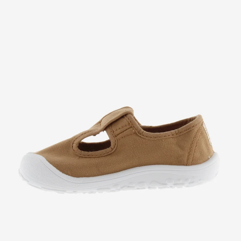 Victoria Barefoot Bosco Sandalia Lona Caramelo
