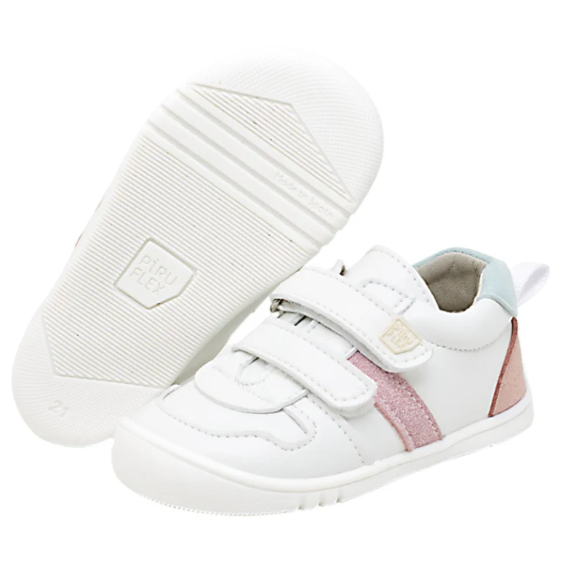 Piruflex First Sport Suede Blanco Rosa