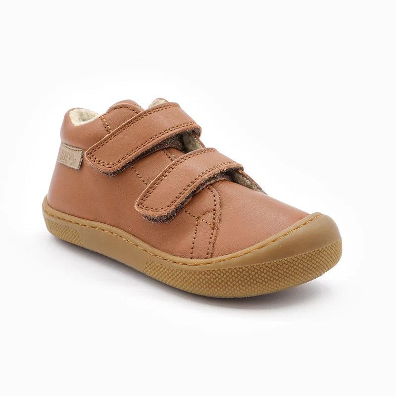 Naturino Barefoot Orec Velcros Wool Cuoio