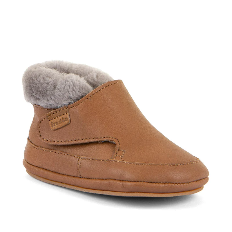 Froddo Furry Walkers Barefoot Fourrés Cognac