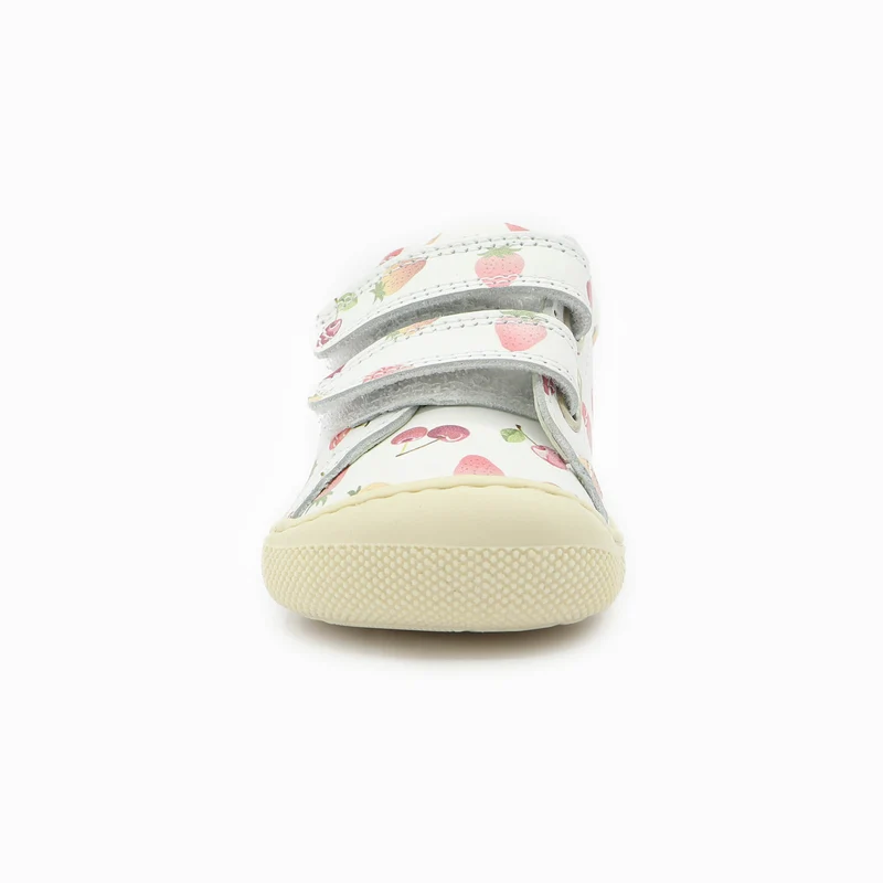 Naturino Barefoot Orec Low Velcros Cherries Strawberry White