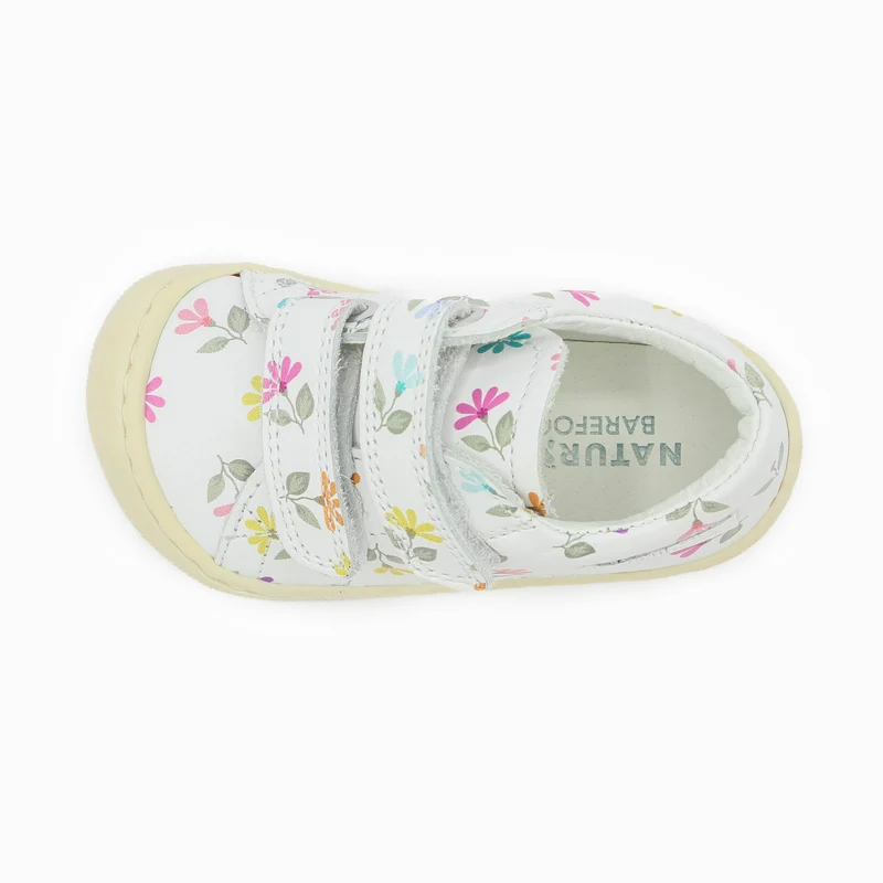 Naturino Barefoot Orec Low Velcros Cyclamens White Multi