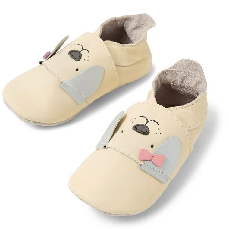 Bobux Chaussons Little Bow Pup Vanilla