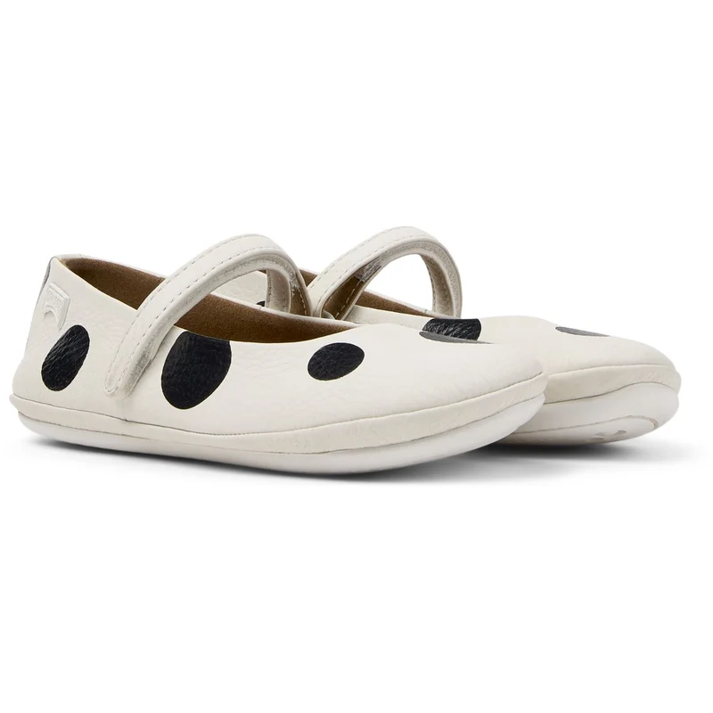 Camper Ballerines Twins Blanc Pois