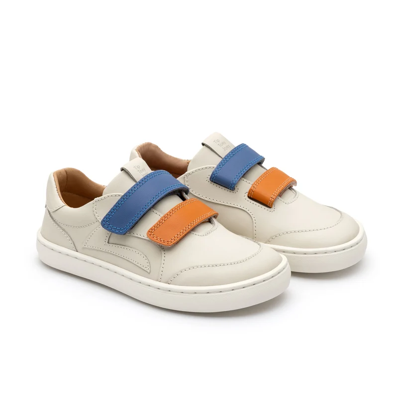 Tip Toey Joey Kidos Landy Tapioca Tangerine Blue Tang