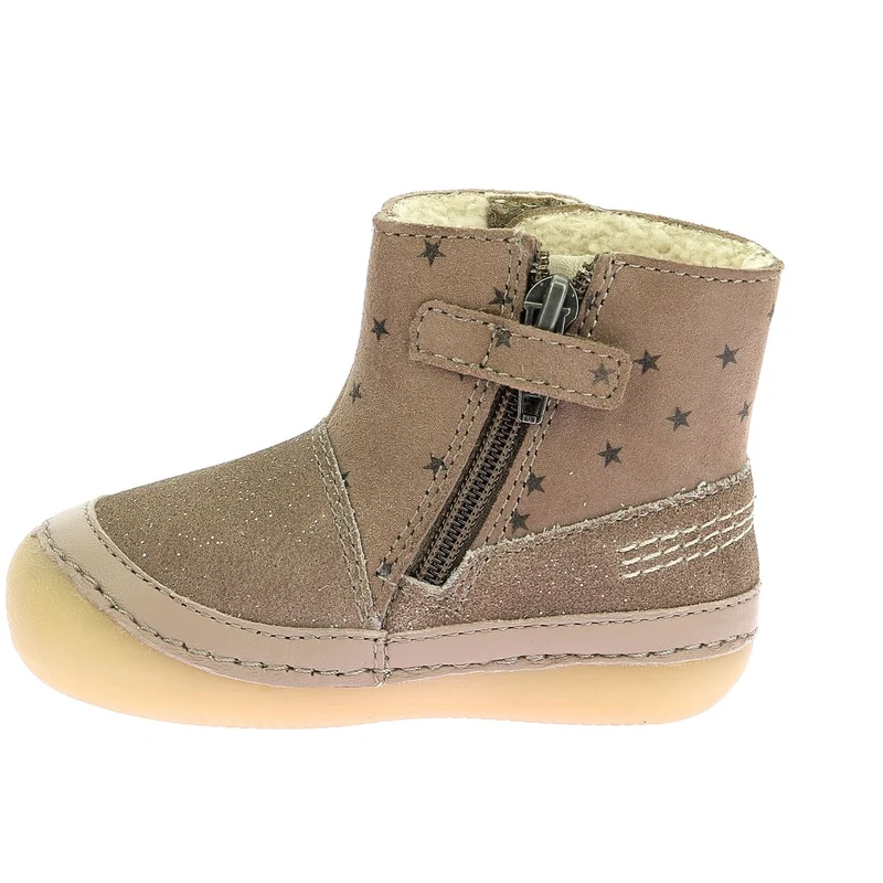 Kickers Sokifaune Bottes Beige Etoiles