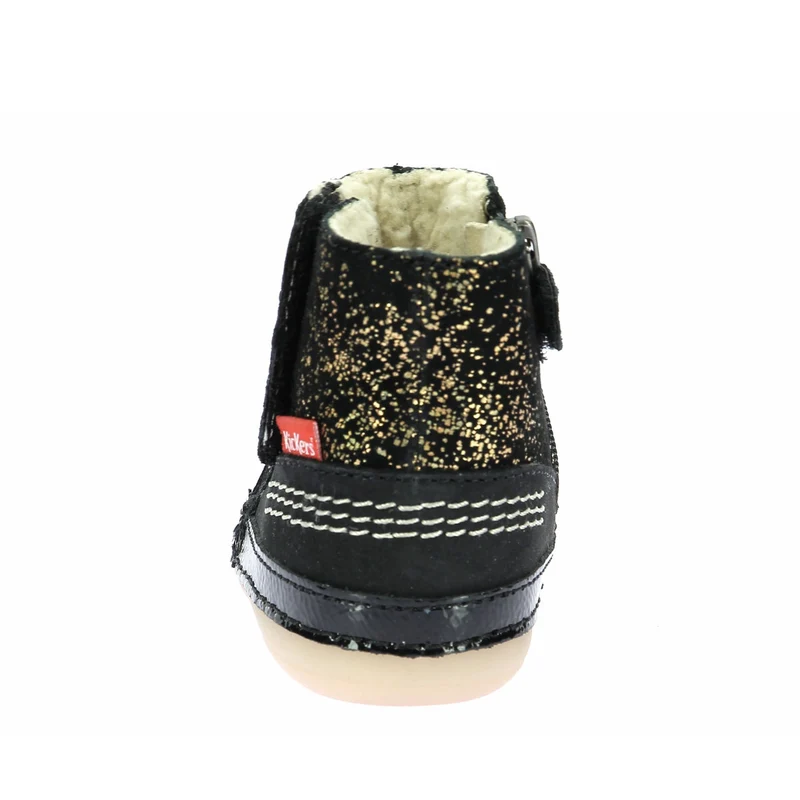 Kickers Sokifaune Bottes Noir Or