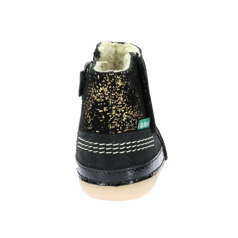 Kickers Sokifaune Bottes Noir Or