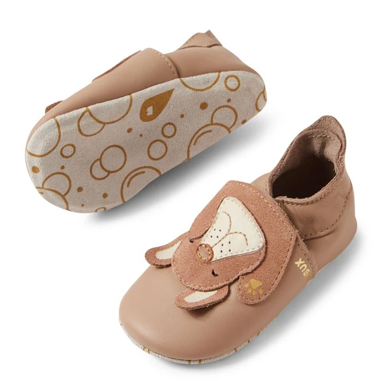 Bobux Chaussons Peeking Puppy Taupe