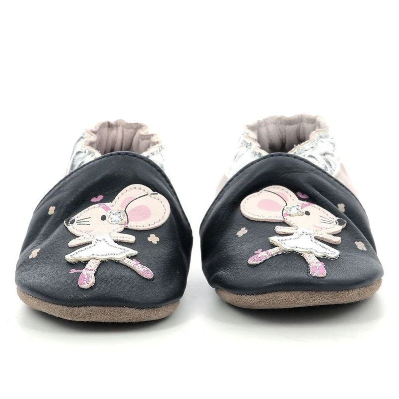 Robeez Chaussons Dancing Mouse Marine Rose