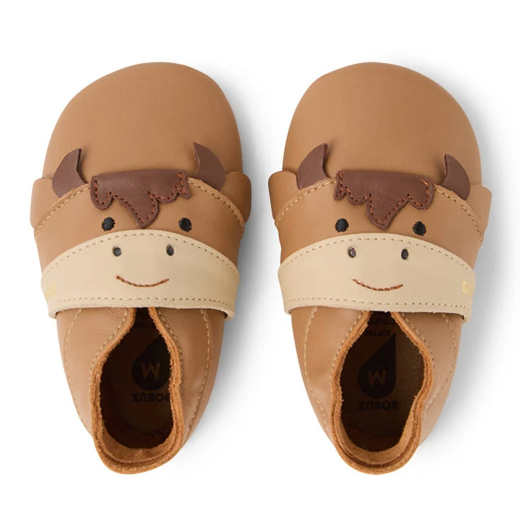 Bobux Chaussons Mooley Cow Caramel