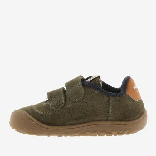 Victoria Barefoot Bosco Velcros Suede Kaki