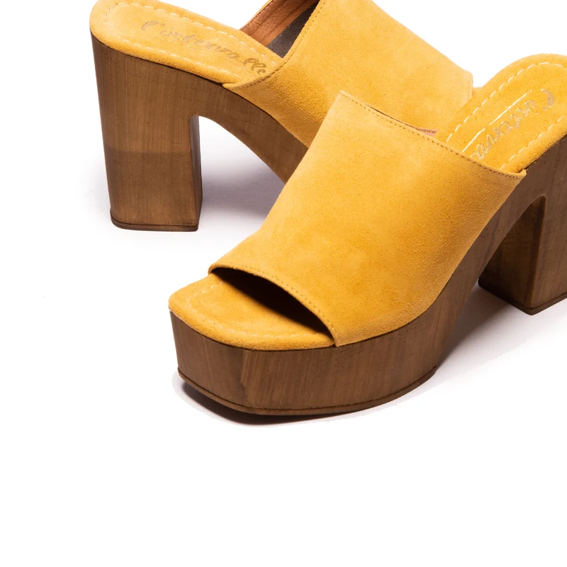 Elissa Mustard Suede