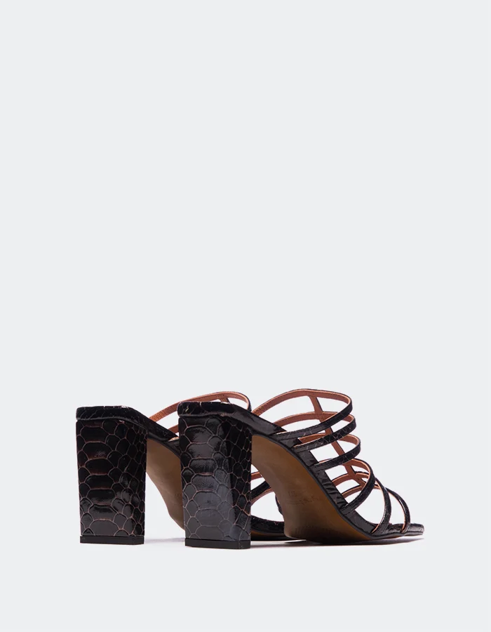 Souad Black Vintage Snake