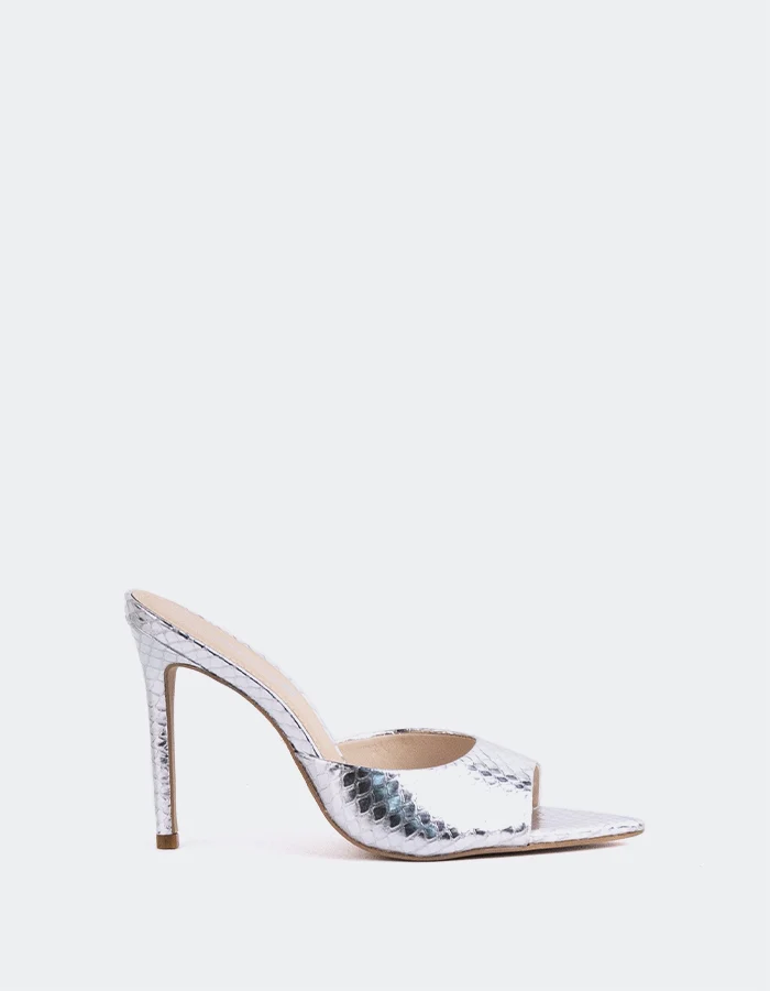 Thelma Silver Snake Leather