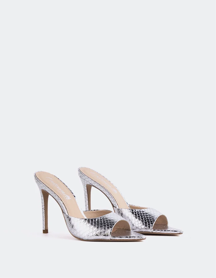 Thelma Silver Snake Leather
