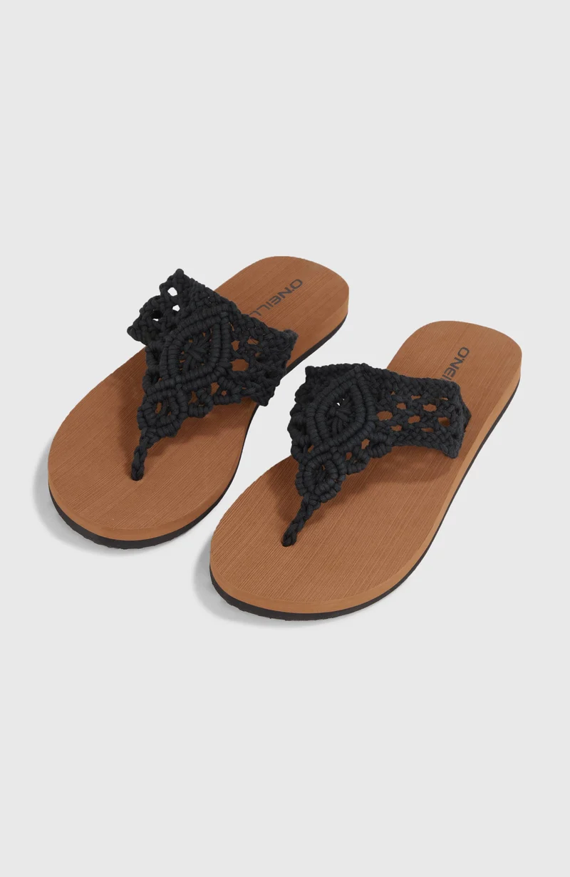 Tongs Ditsy Crochet | Black Out